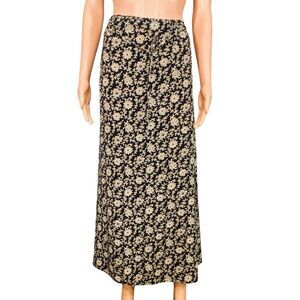 Kathy Ireland Floral Maxi Skirt Plus Size 14 Column Style Career Wear